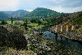 Paysage de la rivière Arda après le mur du barrage Stouden Kladenetz, Rhodopes de l'est