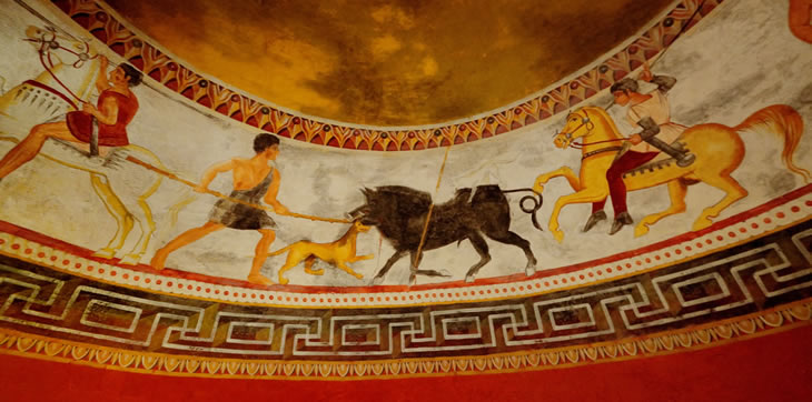 Les fresques Tombe thrace d'Alexandrovo