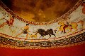 D&eacute;tail de la fresque du coupole dans la chambre fun&eacute;raire, tombe d&#039;Alexandrovo Les fresques Tombe thrace d'Alexandrovo