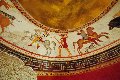 D&eacute;tail de la fresque de la coupole dans la chambre fun&eacute;raire, tombe d&#039;Alexandrovo Les fresques Tombe thrace d'Alexandrovo